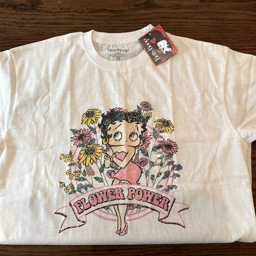 Betty boop large short sleeve tshirt